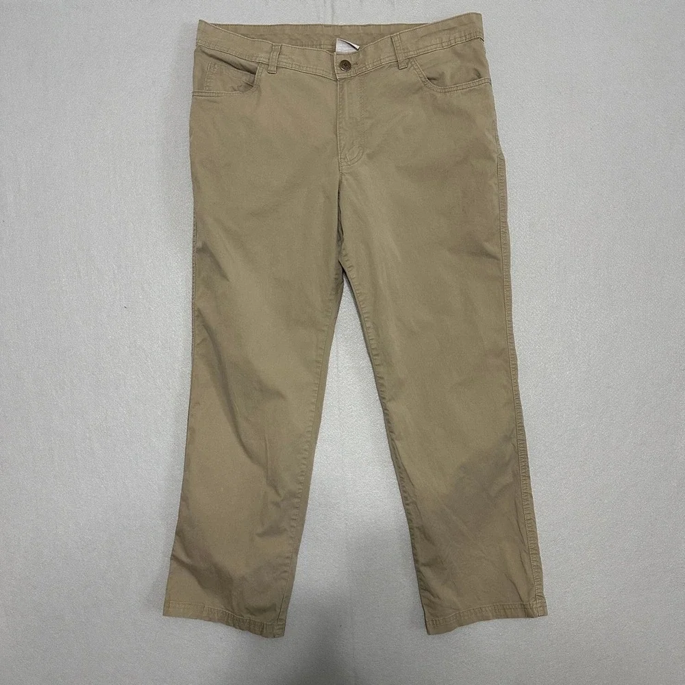 Columbia Mens 36x30 Khaki Tan Straight Leg 5 Pocket Casual Pants Outdoor Hiking